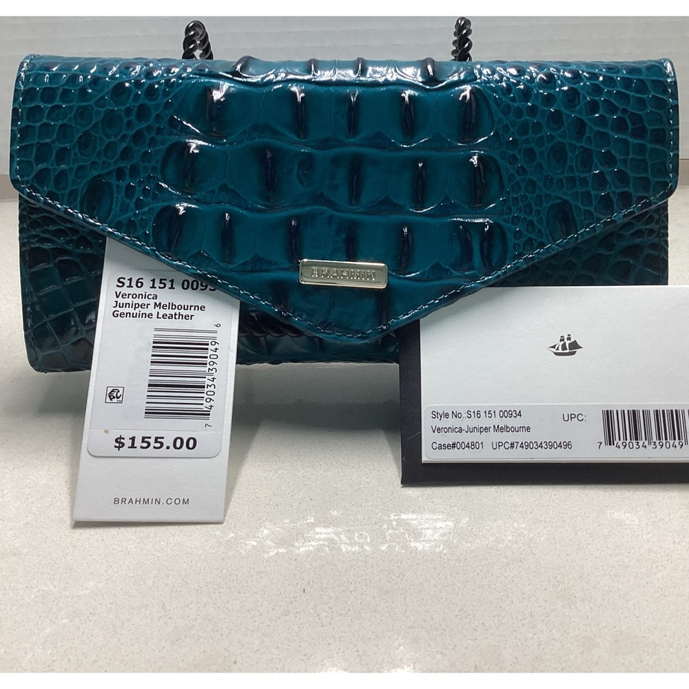 Brahmin Veronica Juniper Melbourne Leather Wallet NWT unattached